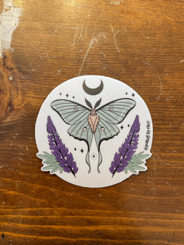 MOTH FIREWEED STICKER