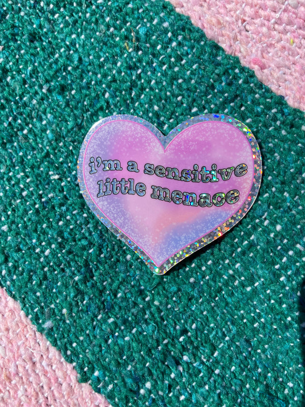 SENSITIVE LITTLE MENACE STICKER