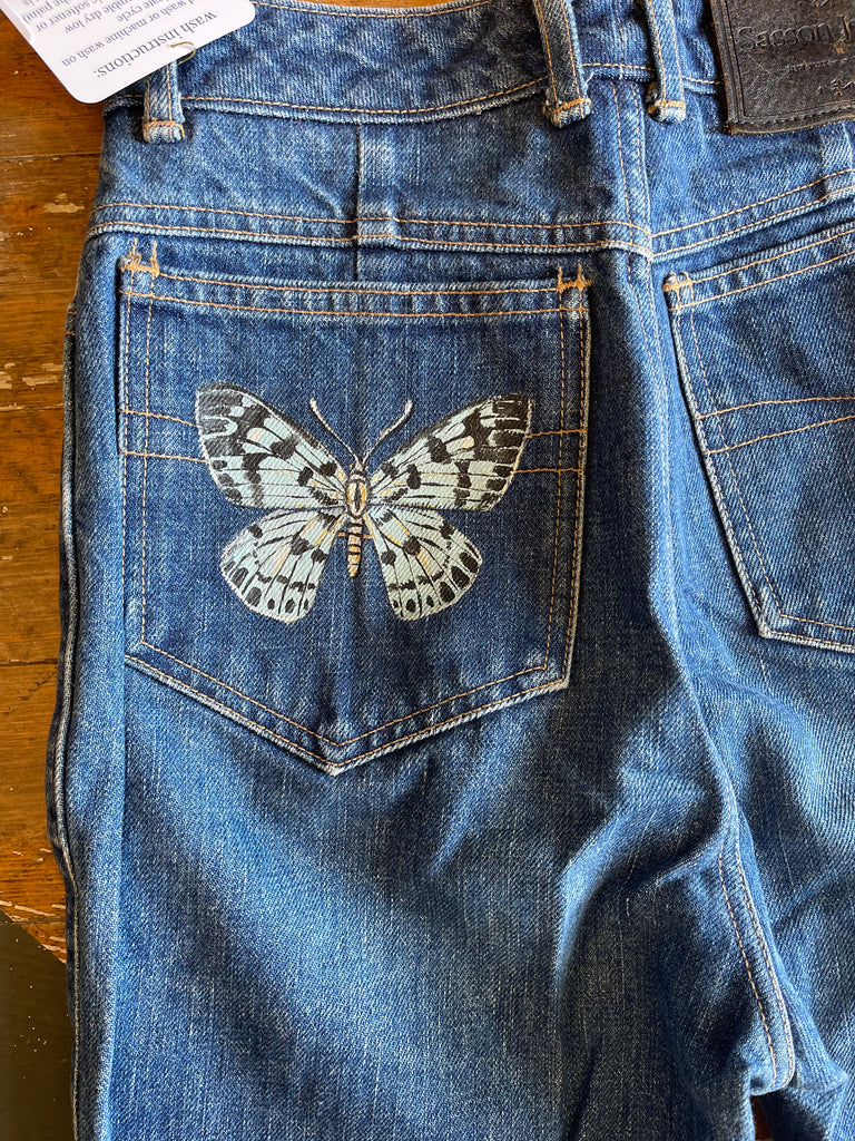 PAINTED BUTTERFLY DENIM -24”