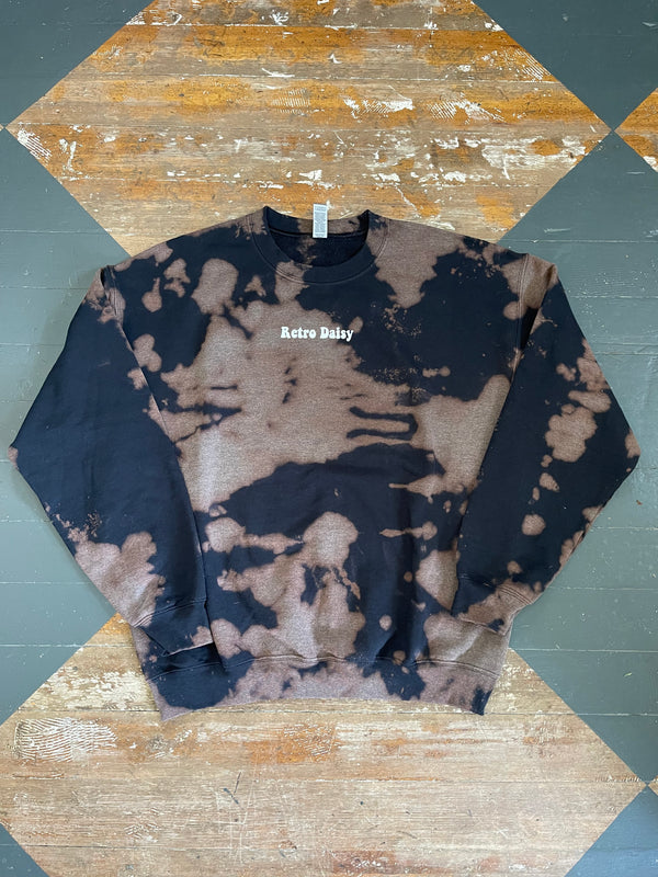 Bleached Retro Daisy Crewneck